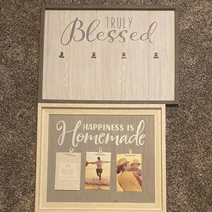 Rustic Wall Decor Set - 'Truly Blessed' and 'Happiness is Homemade'